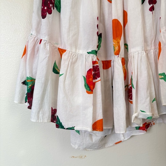 Urban Outfitters | Off Shoulder White Fruit Dress | Size M - Picture 14 of 16